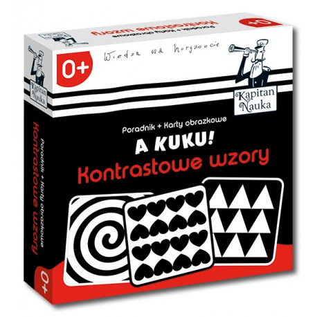 Kapitan Nauka A kuku! Kontrastowe wzory (Poradnik dla opiekunów + 17 kart) Kapitan Nauka A kuku! Kontrastowe wzory (Poradnik dla opiekunów + 17 kart)