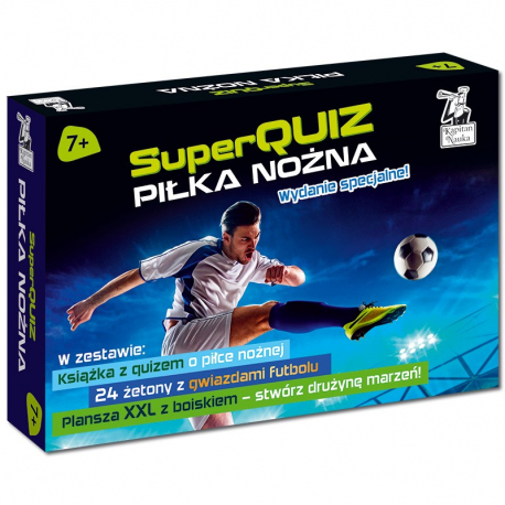 Kapitan Nauka Pakiet SuperQuiz Piłka nożna 7+ (książeczka + plansza XXL + żetony) Kapitan Nauka Pakiet SuperQuiz Piłka nożna 7+ (książeczka + plansza XXL + żetony)