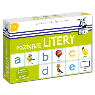 Kapitan Nauka. Poznaję Litery (Książka + karty obrazkowe)