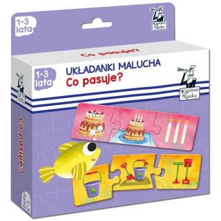 Kapitan Nauka. Układanki malucha. Co pasuje. 1-3 lata (puzzle trzyelementowe) Kapitan Nauka. Układanki malucha. Co pasuje. 1-3 lata (puzzle trzyelementowe)