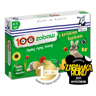 Kapitan Nauka. 100 zabaw z królikiem Kazikiem 4-5 lat (Książka + 30 ścieralnych kart + flamaster) Kapitan Nauka. 100 zabaw z królikiem Kazikiem 4-5 lat (Książka + 30 ścieralnych kart + flamaster)