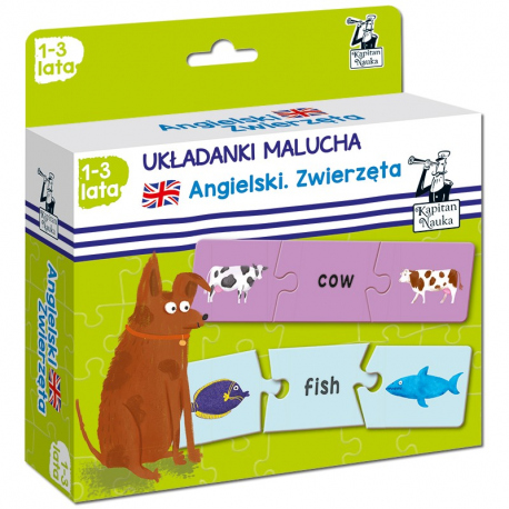 Kapitan Nauka Układanki malucha. Angielski Zwierzęta 1-3 lata (puzzle trzyelementowe) Kapitan Nauka Układanki malucha. Angielski Zwierzęta 1-3 lata (puzzle trzyelementowe)