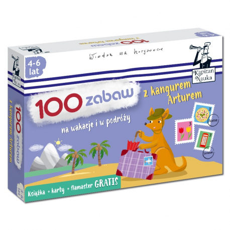 Kapitan Nauka. 100 zabaw z kangurem Arturem 4-6 lat (Książka + 30 dwustronnych zmywalnych kart + flamaster) Kapitan Nauka. 100 zabaw z kangurem Arturem 4-6 lat (Książka + 30 dwustronnych zmywalnych kart + flamaster)