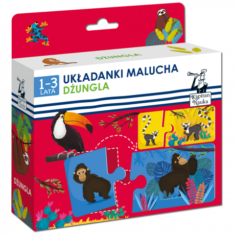 Kapitan Nauka Układanki malucha Dżungla 1-3 lata Kapitan Nauka Układanki malucha Dżungla 1-3 lata
