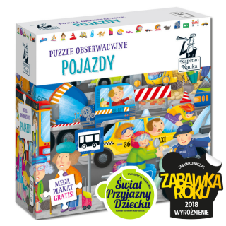 Kapitan Nauka. Puzzle obserwacyjne Pojazdy 6+ Kapitan Nauka. Puzzle obserwacyjne Pojazdy 6+