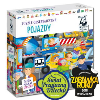 Kapitan Nauka. Puzzle obserwacyjne Pojazdy 6+ Kapitan Nauka. Puzzle obserwacyjne Pojazdy 6+