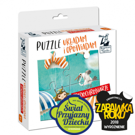 Kapitan Nauka. Puzzle układam i opowiadam. Spadochroniarze 3+