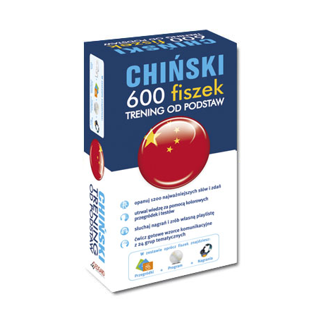 Chiński 600 fiszek Trening od podstaw +CD (600 fiszek + kolorowe przegródki + program komputerowy + płyta CD MP3)