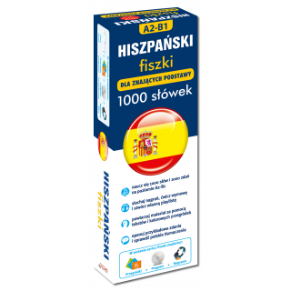 Hiszpański fiszki 1000 słówek dla znających podstawy +CD (1000 fiszek + CD-ROM MP3 z programem i nagraniami + Kolorowe przegródki) Hiszpański fiszki 1000 słówek dla znających podstawy +CD (1000 fiszek + CD-ROM MP3 z programem i nagraniami + Kolorowe przegródki)