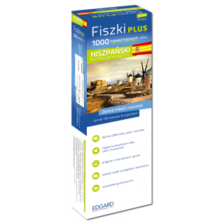 Hiszpański Fiszki PLUS 1000 najważniejszych słów dla początkujących (1000 fiszek + CD-ROM z programem i nagraniami MP3 + Kolorowe przegródki + etui) Hiszpański Fiszki PLUS 1000 najważniejszych słów dla początkujących (1000 fiszek + CD-ROM z programem i nagraniami MP3 + Kolorowe przegródki + etui)