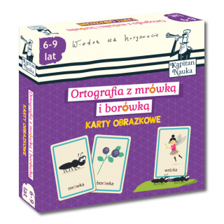 Kapitan Nauka. Ortografia z mrówką i borówką. 6-9 lat (książeczka + karty obrazkowe) Kapitan Nauka. Ortografia z mrówką i borówką. 6-9 lat (książeczka + karty obrazkowe)