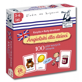 Kapitan Nauka Angielski dla dzieci 100 pierwszych słówek (Książka + 104 karty obrazkowe + płyta CD) Kapitan Nauka Angielski dla dzieci 100 pierwszych słówek (Książka + 104 karty obrazkowe + płyta CD)