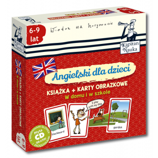 Kapitan Nauka Angielski dla dzieci W domu i w szkole (Książka + 104 karty obrazkowe + płyta CD) Kapitan Nauka Angielski dla dzieci W domu i w szkole (Książka + 104 karty obrazkowe + płyta CD)