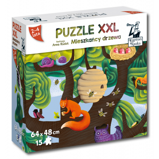 Kapitan Nauka. Puzzle XXL. Mieszkańcy drzewa 2-4 lata (15 elementów) Kapitan Nauka. Puzzle XXL. Mieszkańcy drzewa 2-4 lata (15 elementów)
